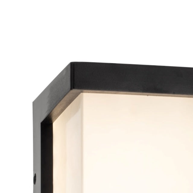 Our Addison black plastic ABS plastic outdoor wall mounted rectangle outdoor light with built in LED's would look perfect in a modern or more traditional home design. Outside wall lights can provide atmospheric light in your garden, at the front door or on the terrace as well as a great security solution. It is designed for durability and longevity with its robust material producing a fully weatherproof and water resistant light fitting.