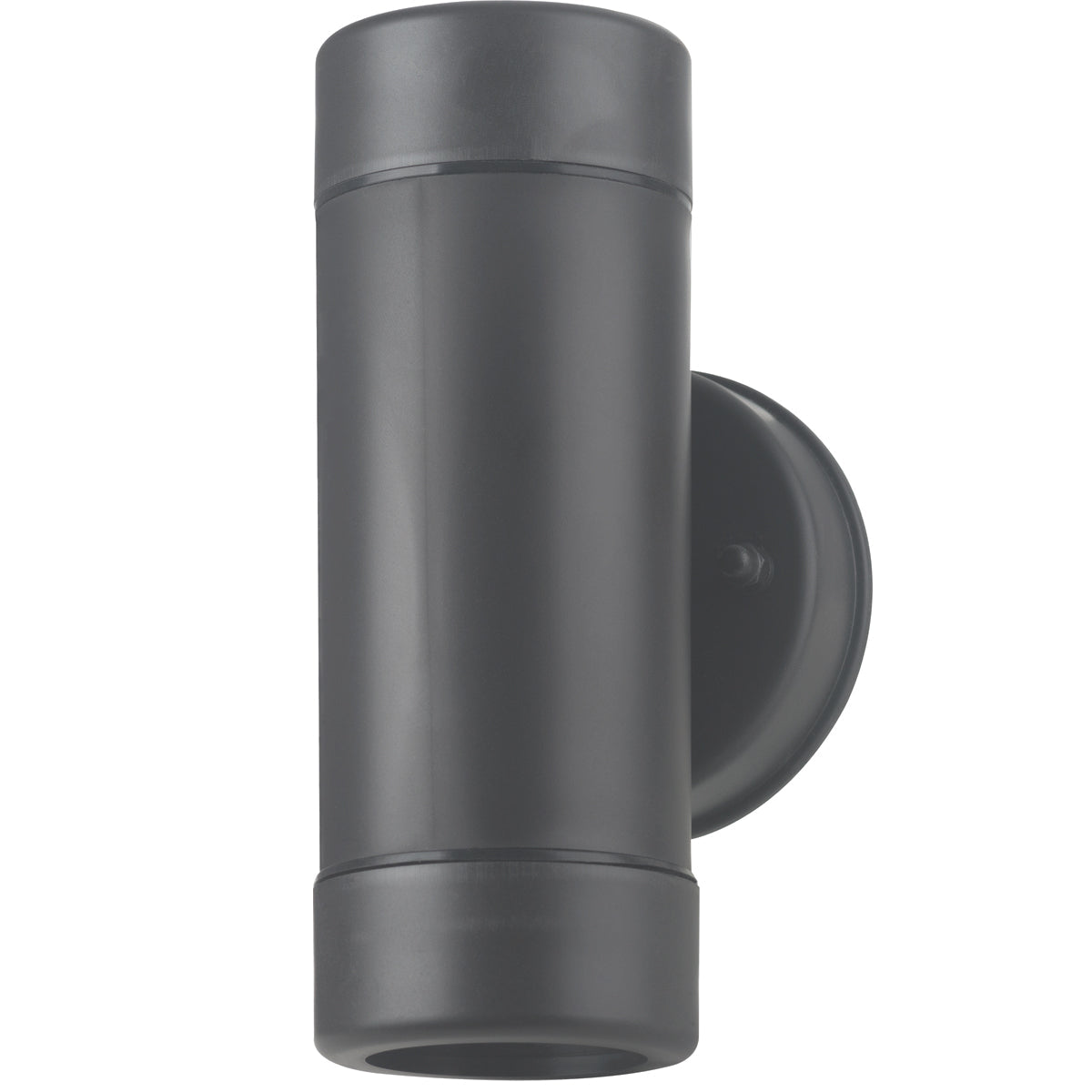 Our Valentine Dark Grey outdoor wall mounted up and down cylinder outdoor light would look perfect in a modern or more traditional home design. Outside wall lights can provide atmospheric light in your garden, at the front door or on the terrace as well as a great security solution. It is designed for durability and longevity with its robust material producing a fully weatherproof and water resistant light fitting. 