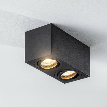 CGC SASHA Black Twin Rectangular Ceiling Spotlight