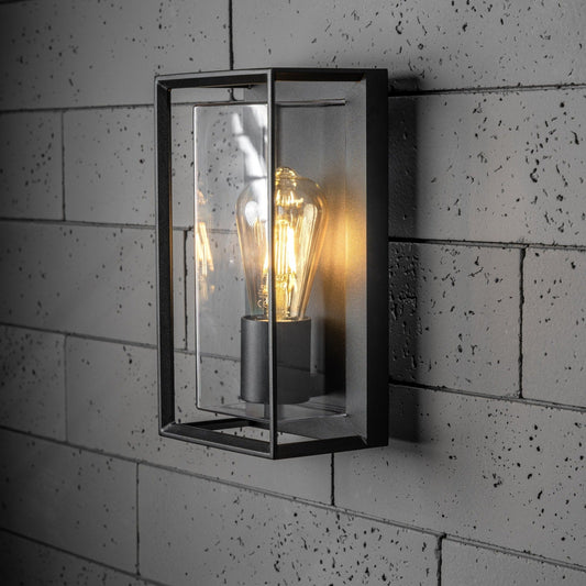 CGC Floriana Black E27 Outdoor Wall Light