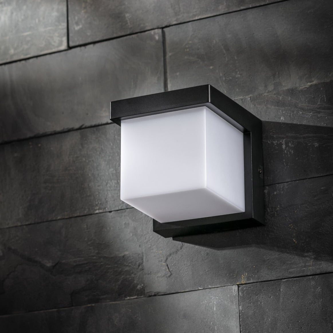 Our Addison black plastic ABS plastic outdoor wall mounted square outdoor light with built in LED's would look perfect in a modern or more traditional home design. Outside wall lights can provide atmospheric light in your garden, at the front door or on the terrace as well as a great security solution. It is designed for durability and longevity with its robust material producing a fully weatherproof and water resistant light fitting.