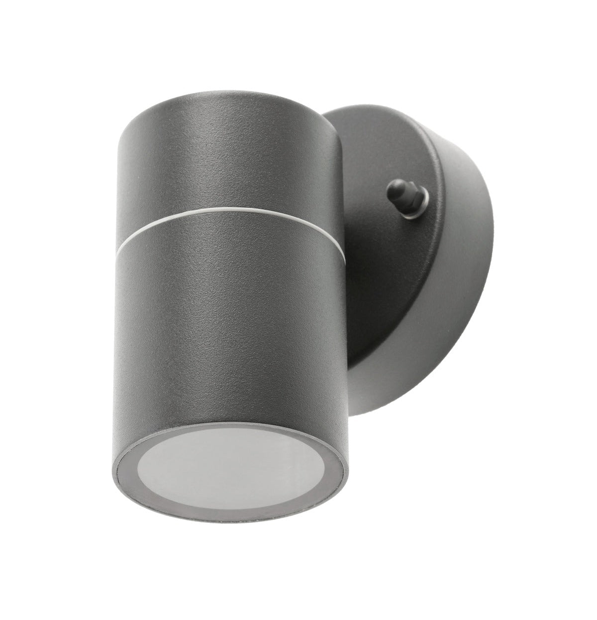 Our Mia outdoor single down light is modern and stylish in its appearance.  It comes in a cylinder design mounted on a circular back plate. It is designed for durability and longevity with its robust material producing a fully weatherproof and water resistant light fitting