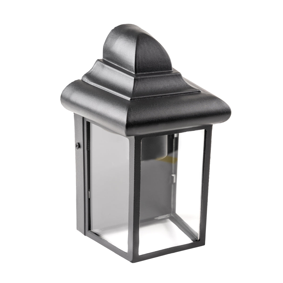 CGC CAMILA Black Outdoor Wall Lantern Clear Diffuser