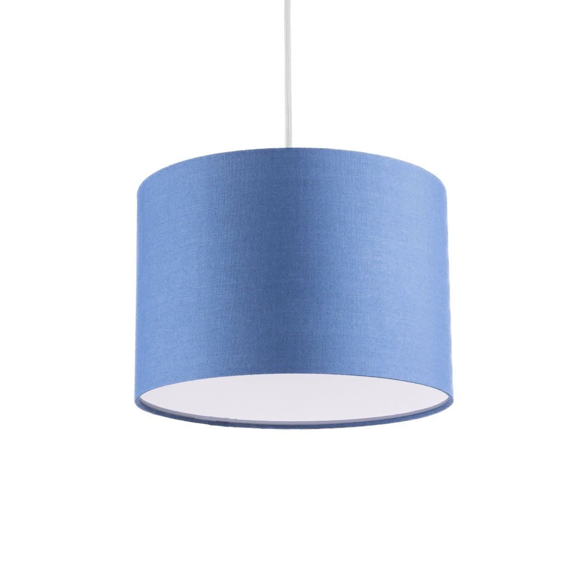 The Lucia is a modern cylinder drum shaped lamp shade in a luxury cotton finish and white opal diffuser. This fantastic shade can double up as either a ceiling pendant light shade or table lampshade. Easily fits to your standard ceiling light socket - no wiring required.