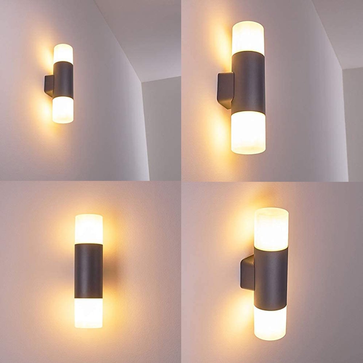 Our Cortez wall light looks great in modern settings. This wall light has a modern tube design with anthracite finish aluminium body and 2 polycarbonate opal diffusers. This wall light is perfect for any outdoor space requiring light and security such as gardens, driveways, doorways workspaces, pubs and hotels.