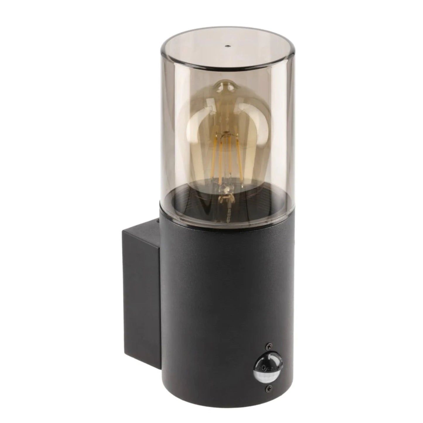 Explore our black cylinder wall light today, fit with a smoky diffuser and motion sensor features! If you require a valuable lighting system and an additional layer of security for your home’s outdoor space, then this lighting body can provide the right protection and style for you. 