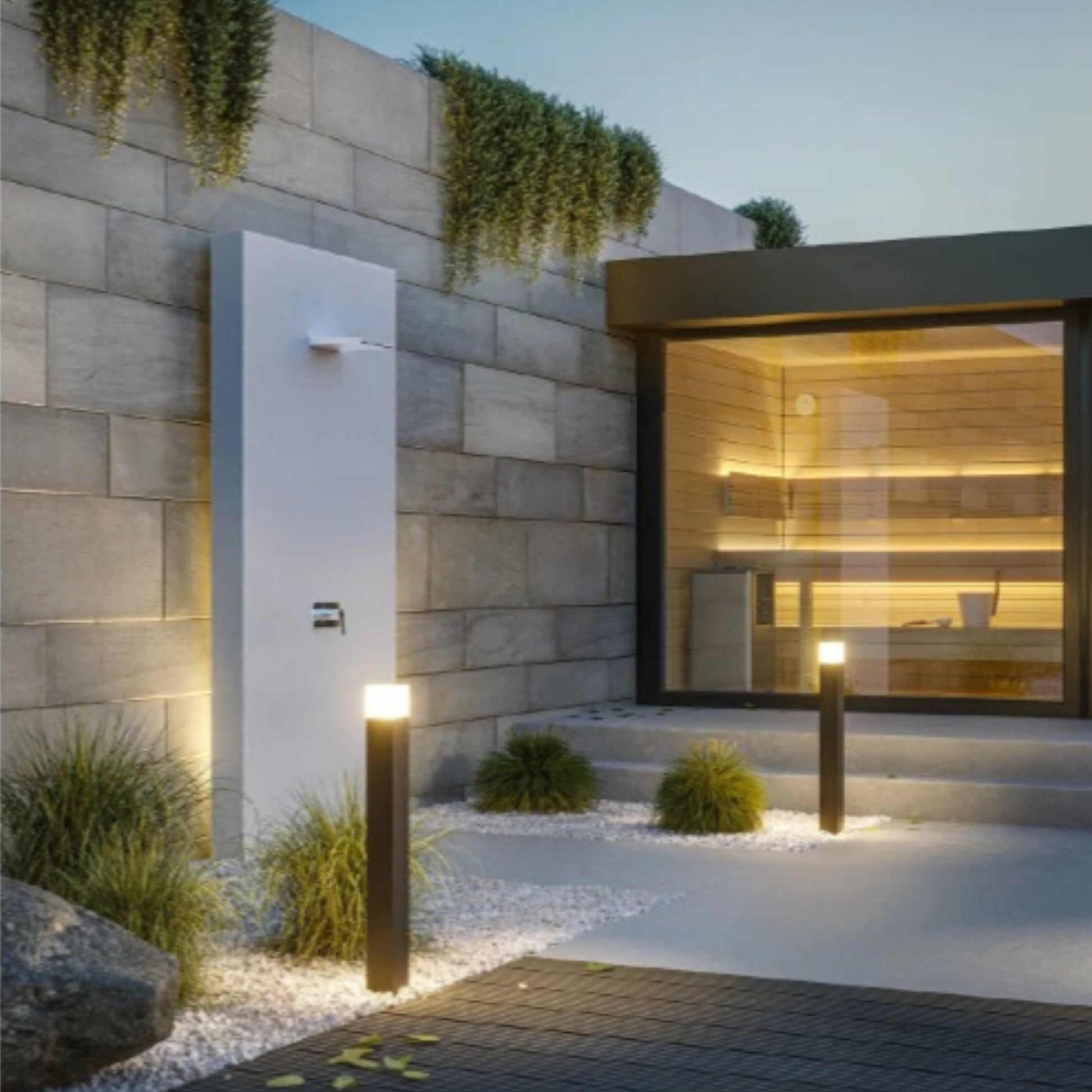 Our Amara dark grey outdoor square post light would look perfect in a modern or more traditional garden design. Outside wall lights can provide atmospheric light in your garden, at the front door or on the terrace as well as a great security solution. It is designed for durability and longevity with its robust material producing a fully weatherproof and water resistant light fitting. Use an LED bulb to make this fitting energy efficient.