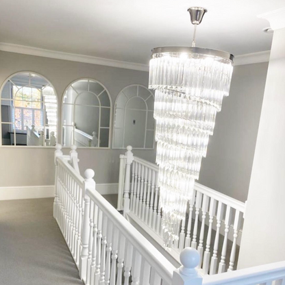 CGC SKYLAR Grande Crystal Spiral Chandelier