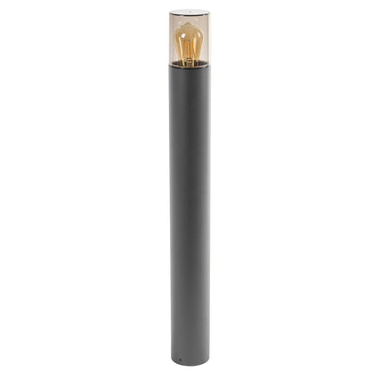 This post light is featured with a smoky diffuser, dark grey finish and ideal for outdoor use. Measuring around 50cm in height, this elegantly designed pillar light blends with either modern or traditional houses. The extended height of this product (compared to our medium dark grey post light) allows it to show off its features better. 