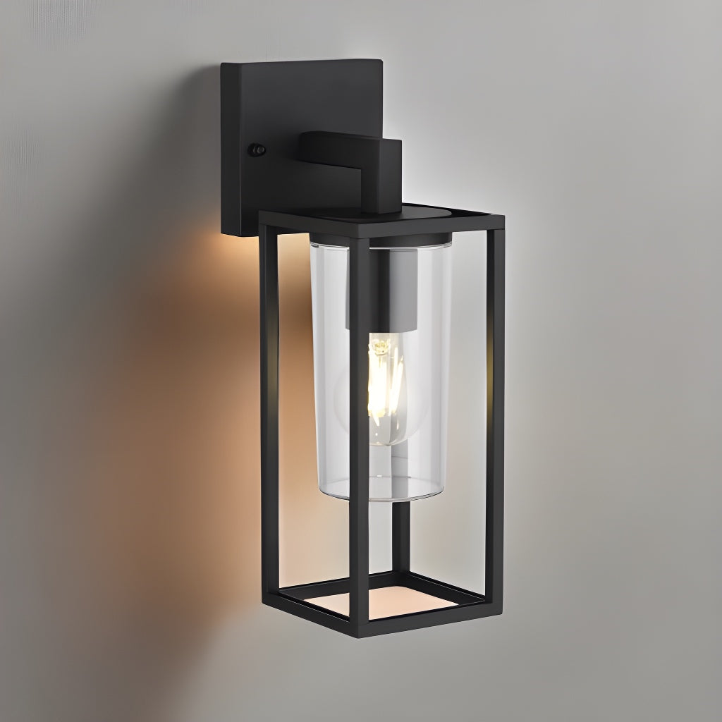 If you’re looking for a modern take on a traditional outdoor wall light, this black lantern  wall light with clear diffuser is perfect for adding style and protection for your home. This classic design with a contemporary twist, styled with a metal lantern shape and fitted with a cylinder diffuser that allows the light to shine effectively.  This product also contains an imposing black finish, making it ideal for any home design