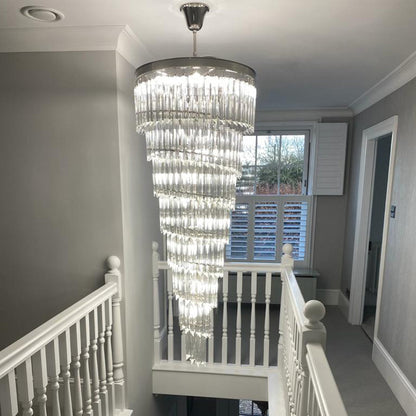 CGC SKYLAR Grande Crystal Spiral Chandelier