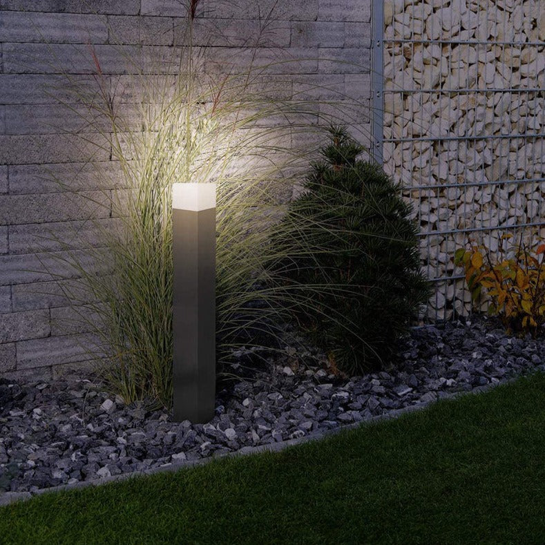 Our Amara dark grey outdoor square post light would look perfect in a modern or more traditional garden design. Outside wall lights can provide atmospheric light in your garden, at the front door or on the terrace as well as a great security solution. It is designed for durability and longevity with its robust material producing a fully weatherproof and water resistant light fitting. Use an LED bulb to make this fitting energy efficient.