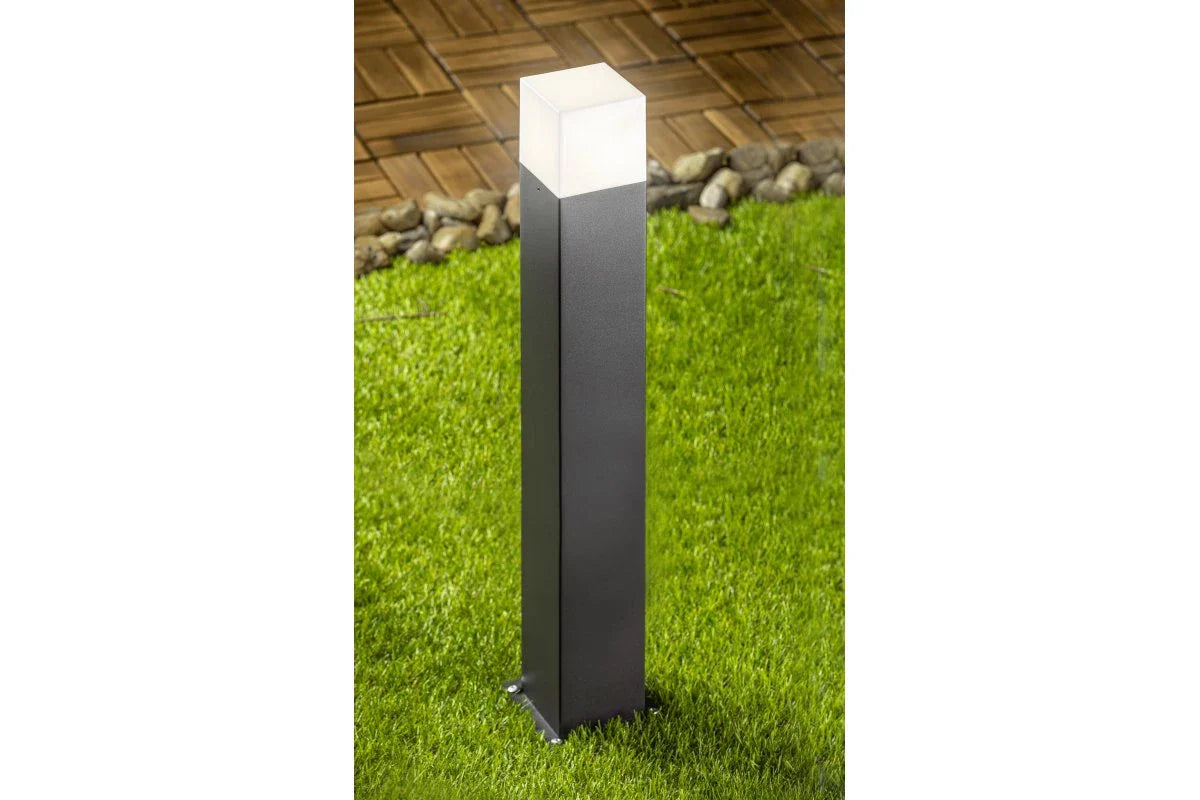 Our Amara dark grey outdoor square post light would look perfect in a modern or more traditional garden design. Outside wall lights can provide atmospheric light in your garden, at the front door or on the terrace as well as a great security solution. It is designed for durability and longevity with its robust material producing a fully weatherproof and water resistant light fitting. Use an LED bulb to make this fitting energy efficient.