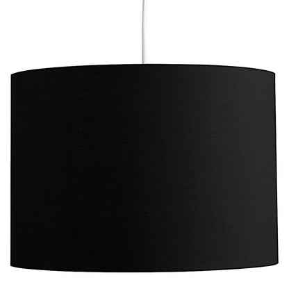 CGC LUPO Luxury Black & Inner Gold Cotton Round Easy Fit Lamp Shade