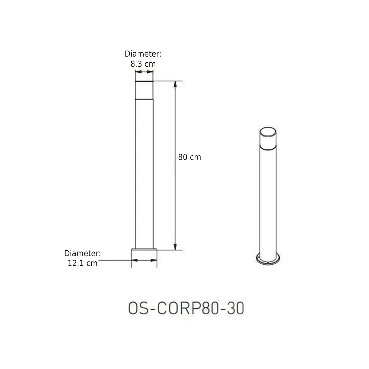 Our Cortez dark grey outdoor post light would look perfect in a modern or more traditional home design. Outside post lights can provide atmospheric light in your garden, at the front door or on the terrace as well as a great security solution. It is designed for durability and longevity with its robust material producing a fully weatherproof and water resistant light.