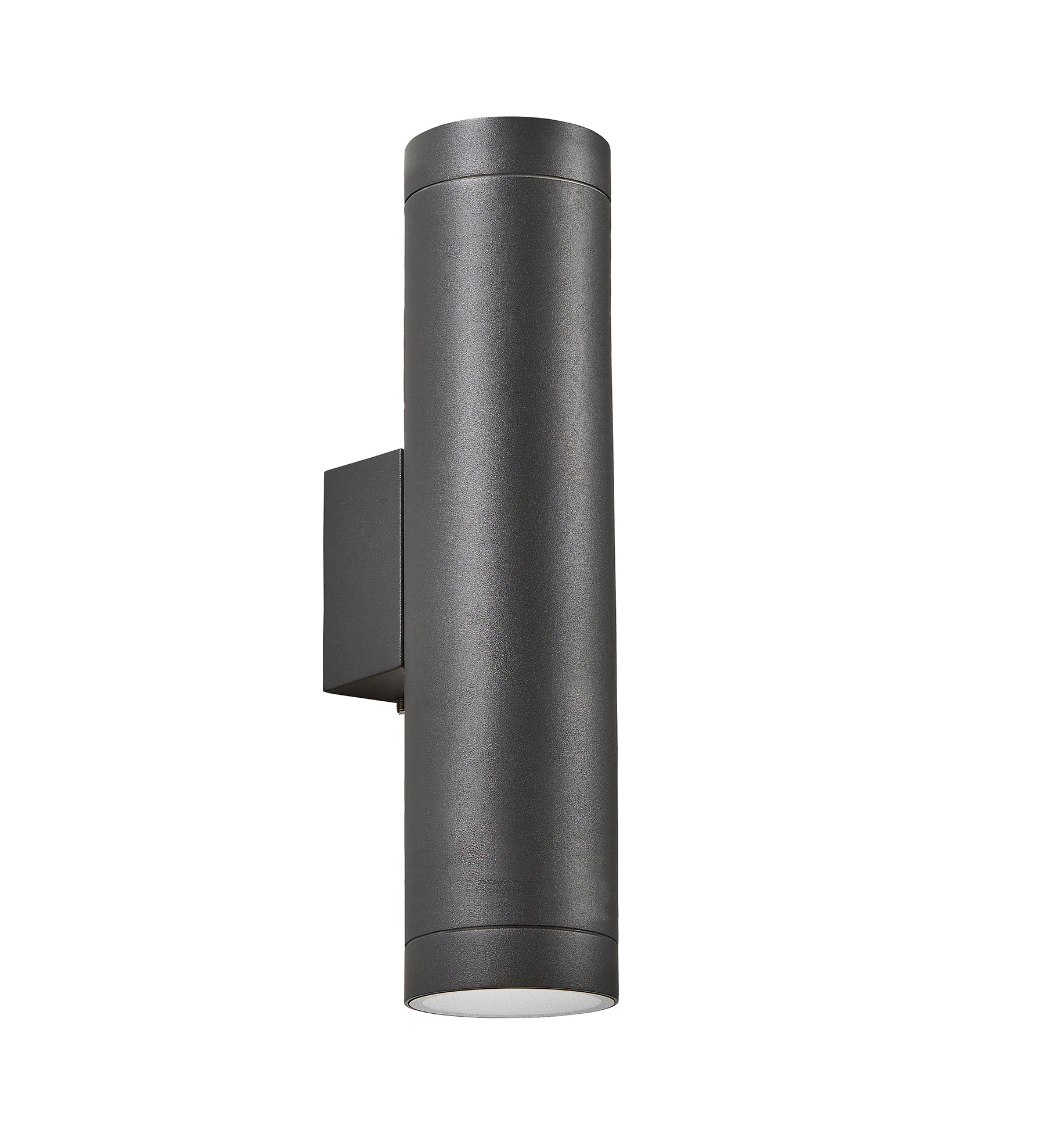 Our Lucas grey anthracite extra long outdoor wall mounted up and down cylinder outdoor light would look perfect in a modern or more traditional home design. Outside wall lights can provide atmospheric light in your garden, at the front door or on the terrace as well as a great security solution. It is designed for durability and longevity with its robust material producing a fully weatherproof and water resistant light fitting.