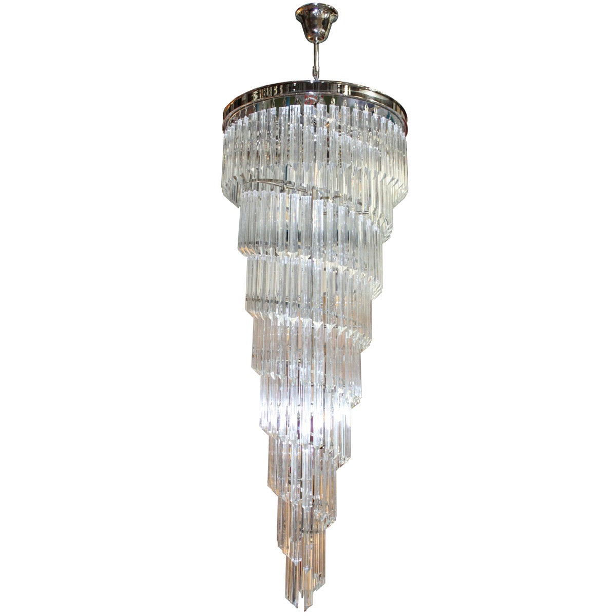 CGC SKYLAR Grande Crystal Spiral Chandelier