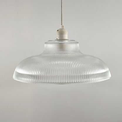 Glass lighting has proven very popular in the lighting sector, and we are extremely happy to introduce the Jacinta to our range. Our ribbed glass easy fit light pendant is a very attractive light fitting and easy fit means you can give your room a makeover by simply attaching it to an existing light fitting. 